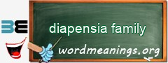 WordMeaning blackboard for diapensia family